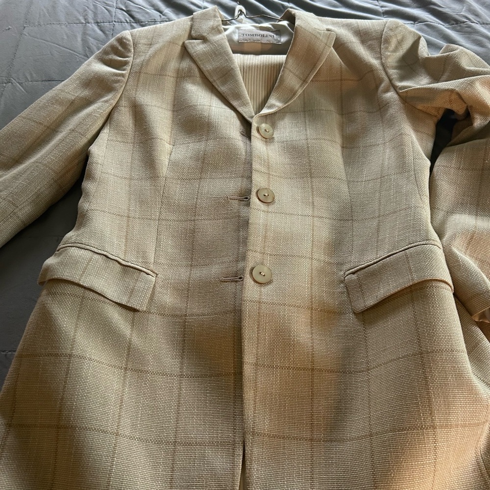 Tombolini Italian Beige Textured Jacket